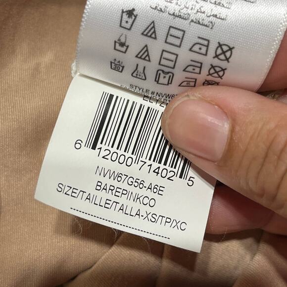 BCBGMaxAzria Women's White Cream Elyze Lace Color Blocked A-Line V-Neck Dress XS - Picture 8 of 8